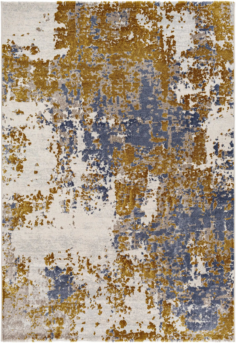 Maralal Mustard & Blue Area Rug - Clearance by Boutique Rugs