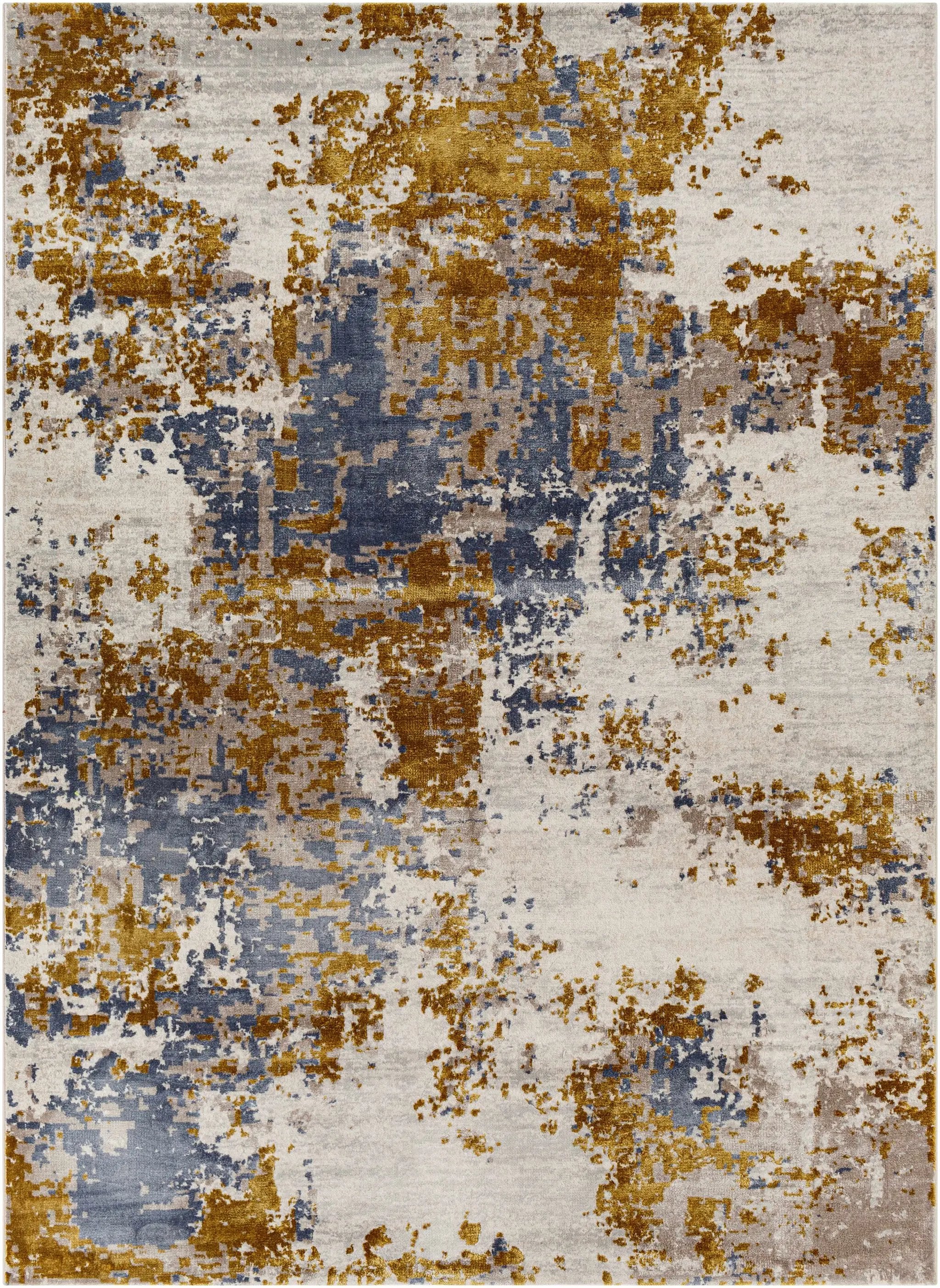 Maralal Mustard & Blue Area Rug - Clearance by Boutique Rugs