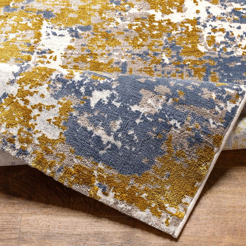 Maralal Mustard & Blue Area Rug - Clearance by Boutique Rugs