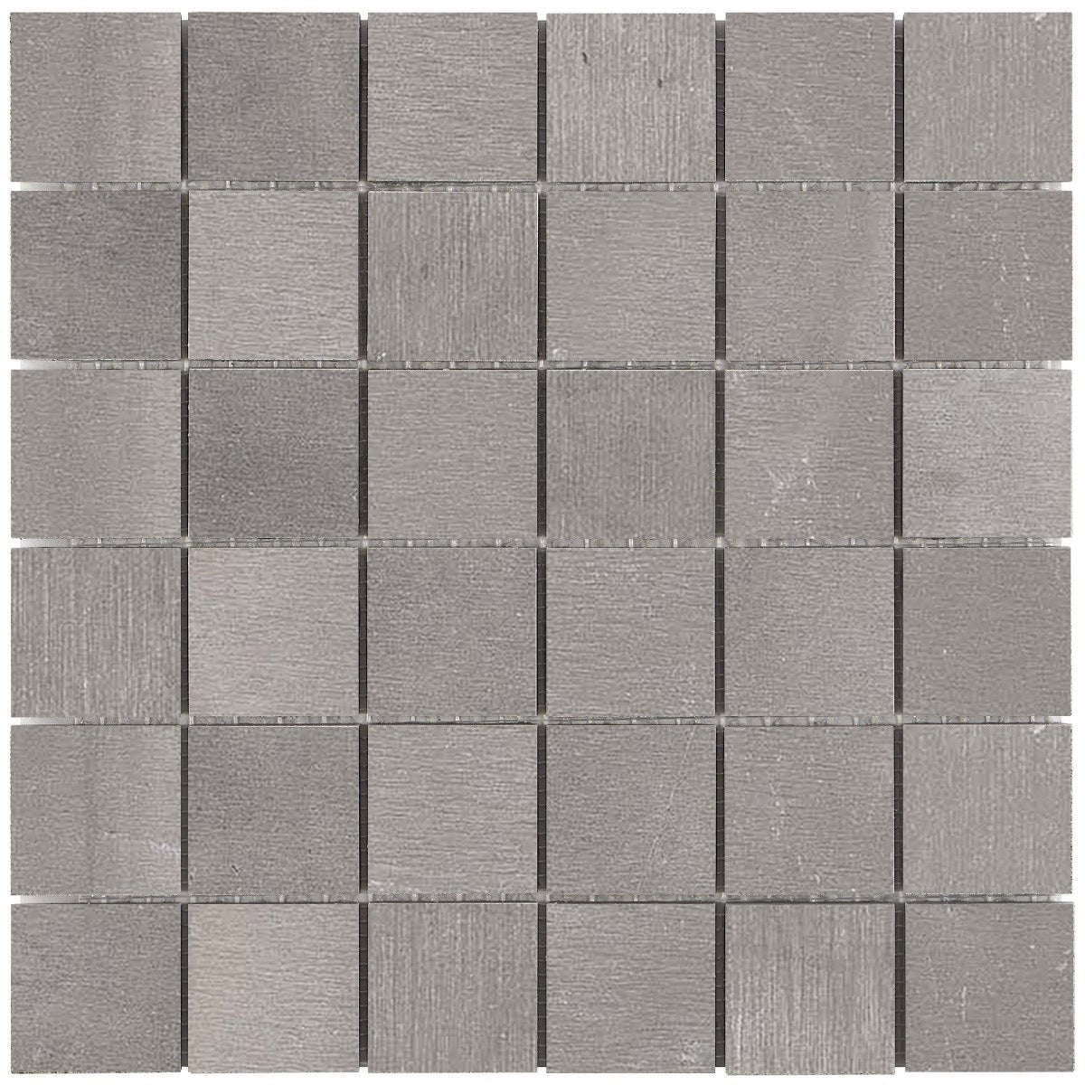 Reside Ash Honed 2x2 Stone Look Porcelain Mosaics 12x12 mosaic sheet