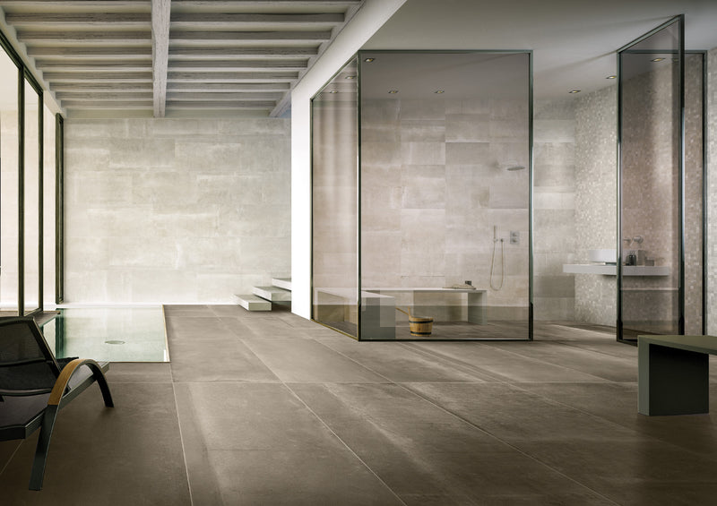 Reside Brown Honed 2x2 Stone Look Porcelain Mosaics 12x12 mosaic sheet, view 2