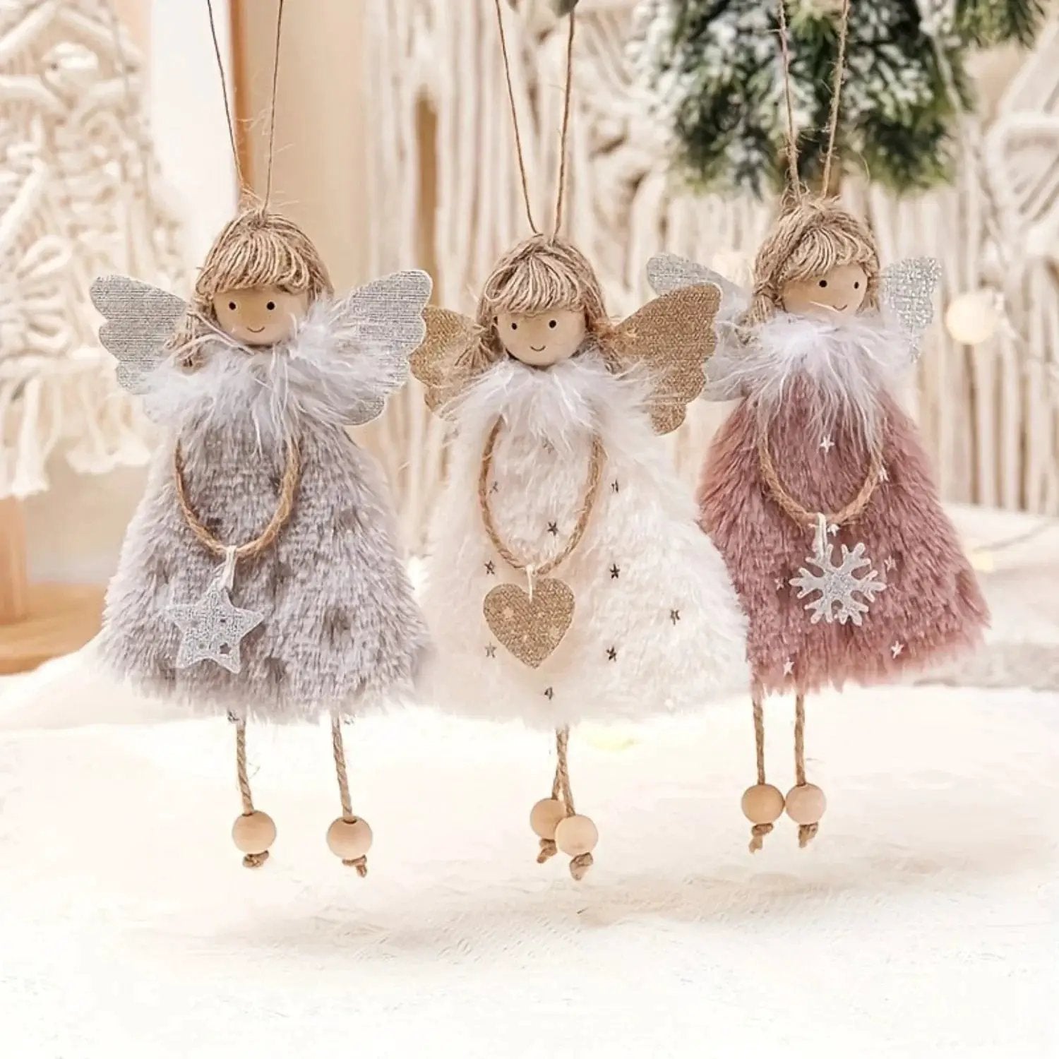 Resin Angel Doll Pendants for Christmas Tree Decorations by House Of Avana
