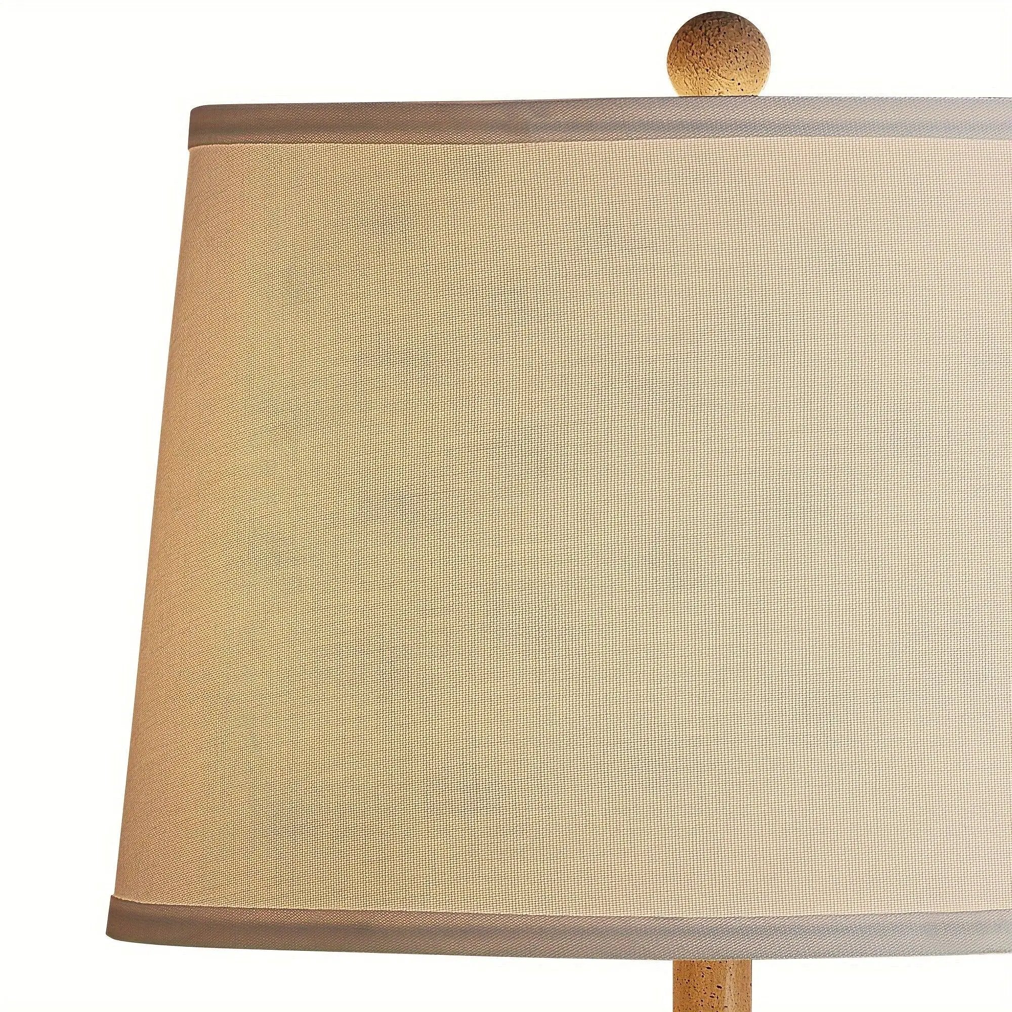 Resin Farmhouse Table Lamp with 3-Way Dimming and USB Port, White Shade, 24 by House Of Avana