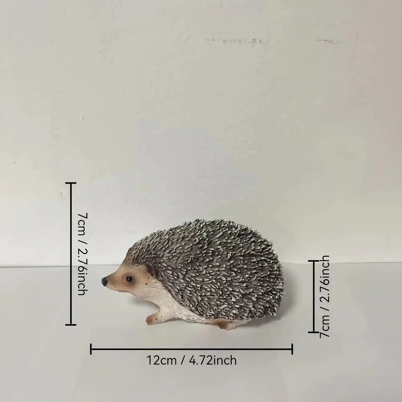 Resin Hedgehog Garden Statue with Realistic Fur Texture by House Of Avana