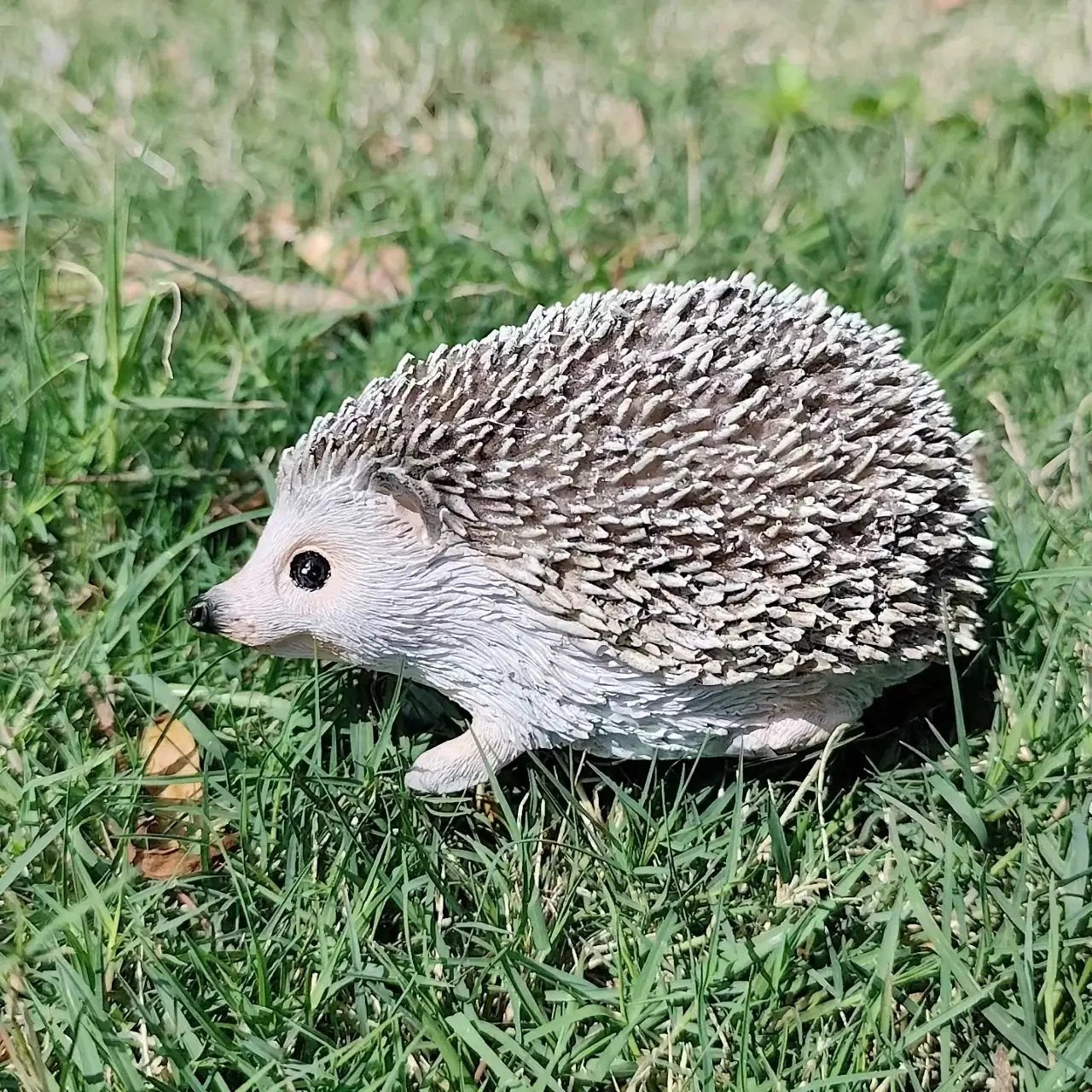 Resin Hedgehog Garden Statue with Realistic Fur Texture by House Of Avana