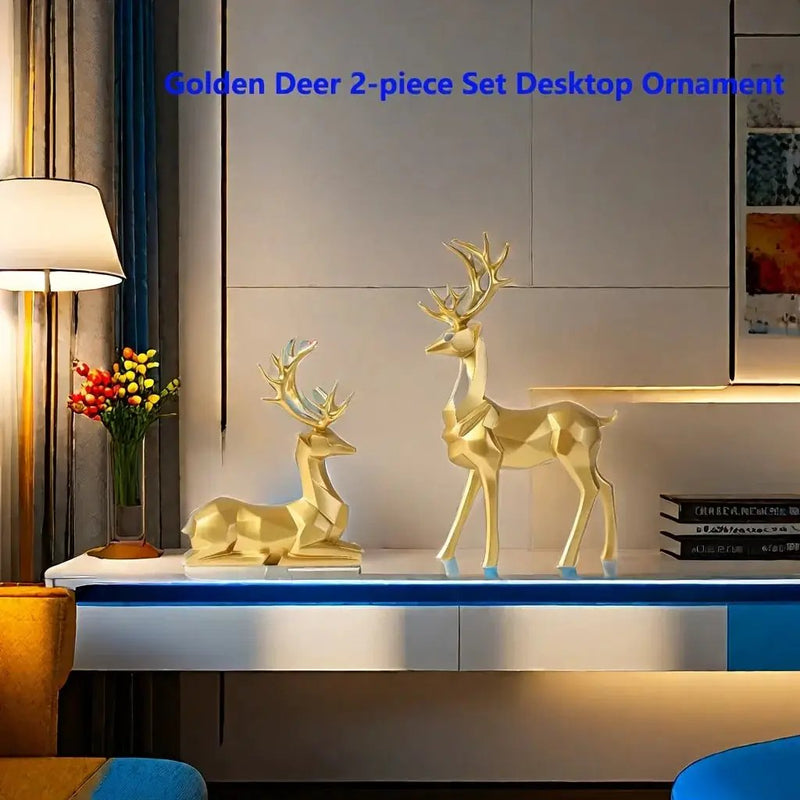 Resin Reindeer Garden Statues for Christmas Decorations by House Of Avana