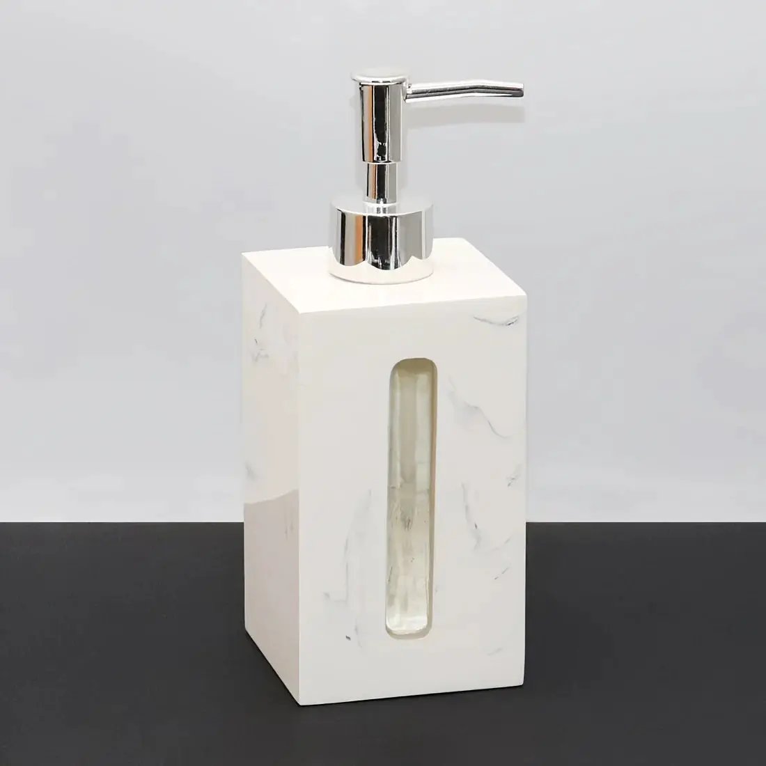 Resin Soap Dispenser, Freestanding Countertop Lotion Pump Bottle, Visible Capacity Liquid Hand Soap Dispenser, No Electricity Needed, for Bathroom, Kitchen, Laundry Room, Shampoo, Body Wash, Lotion by House Of Avana