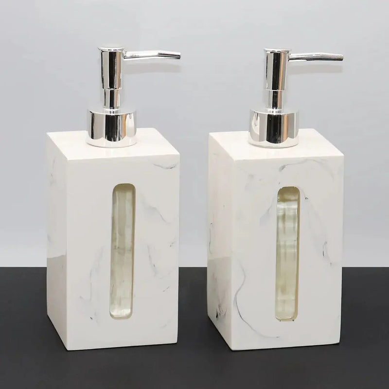Resin Soap Dispenser, Freestanding Countertop Lotion Pump Bottle, Visible Capacity Liquid Hand Soap Dispenser, No Electricity Needed, for Bathroom, Kitchen, Laundry Room, Shampoo, Body Wash, Lotion by House Of Avana