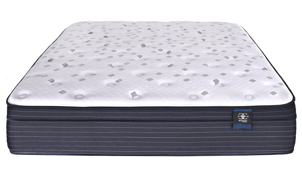 Hybrid Euro Top Mattress with Cooling Comfort - White & Blue, photo 9 of 30