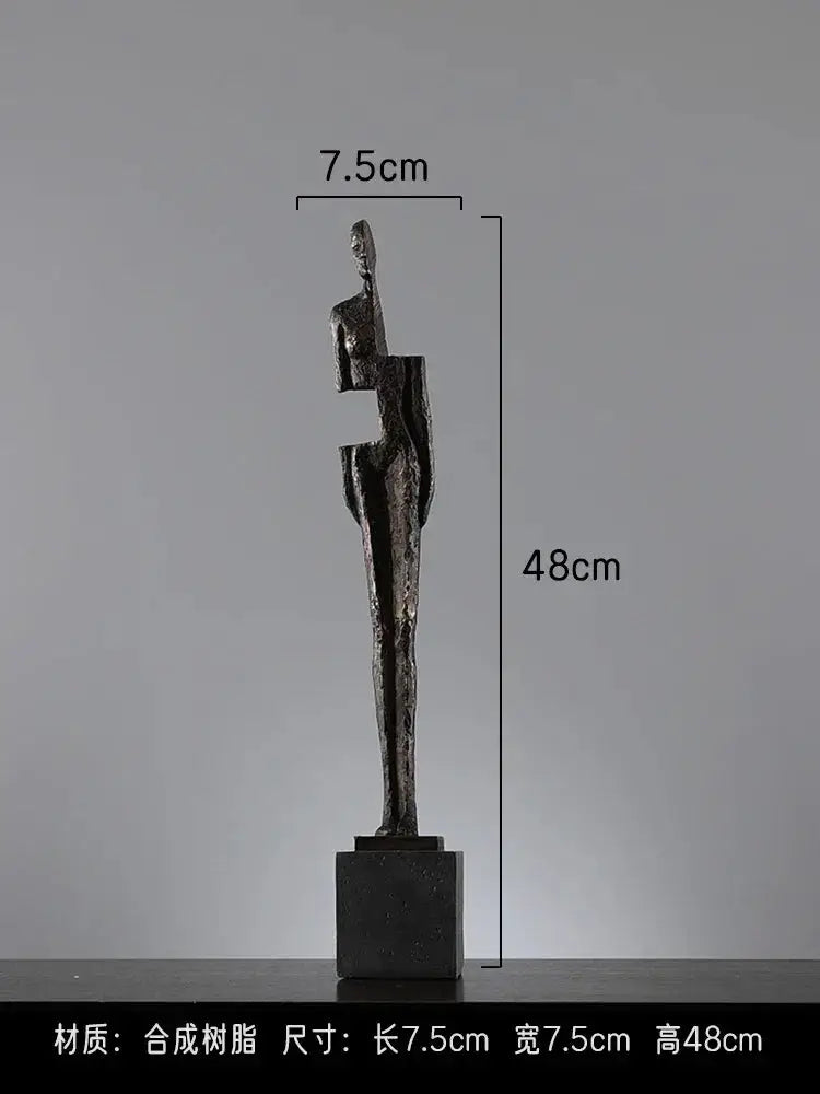 Abstract Figure Sculpture Set Antique Bronze for Your Living Room by House Of Avana