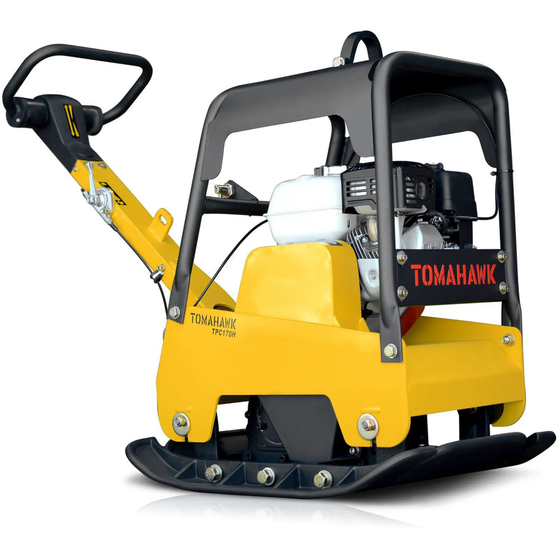 6.5 HP Honda Reverse Hydraulic Plate Compactor for Asphalt, Aggregate, Cohesive Soil Compaction by Tomahawk Power
