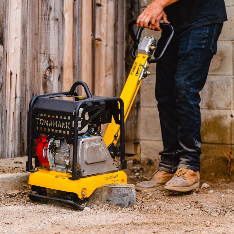5.5 HP Honda Reverse Plate Compactor 19x14 Plate for Asphalt, Aggregate, Cohesive Soil Compaction by Tomahawk Power