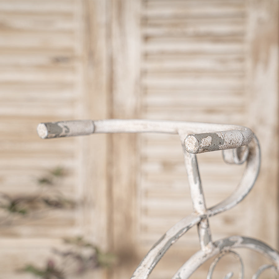 Rustic Bicycle Metal Wire Wall Planter Basket with Vintage Design - Grey and White, photo 7 of 14