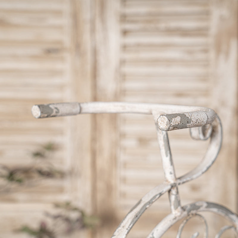 Rustic Bicycle Metal Wire Wall Planter Basket with Vintage Design - Grey and White, photo 7 of 14