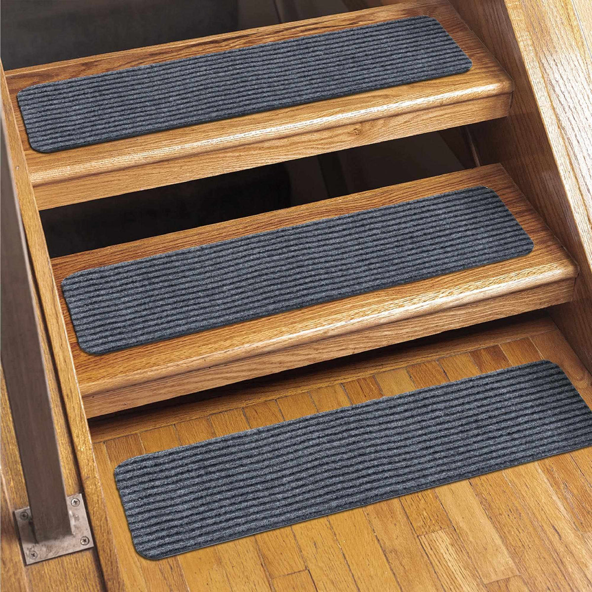 Basic Stair Tread Rugs, Light Gray by Hauteloom