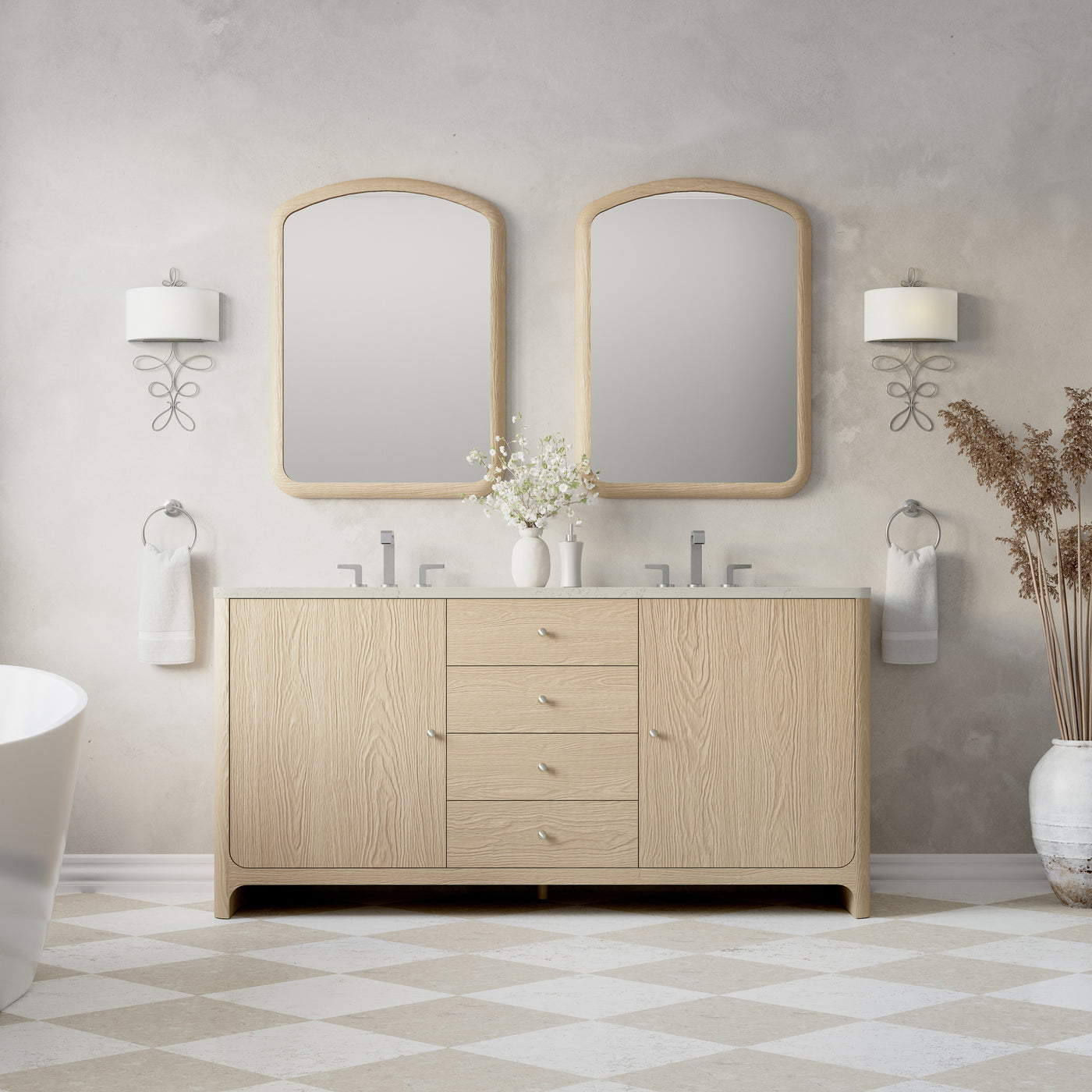 James Martin Gracyn 72" Double Bathroom Vanity, Coastal Driftwood by James Martin