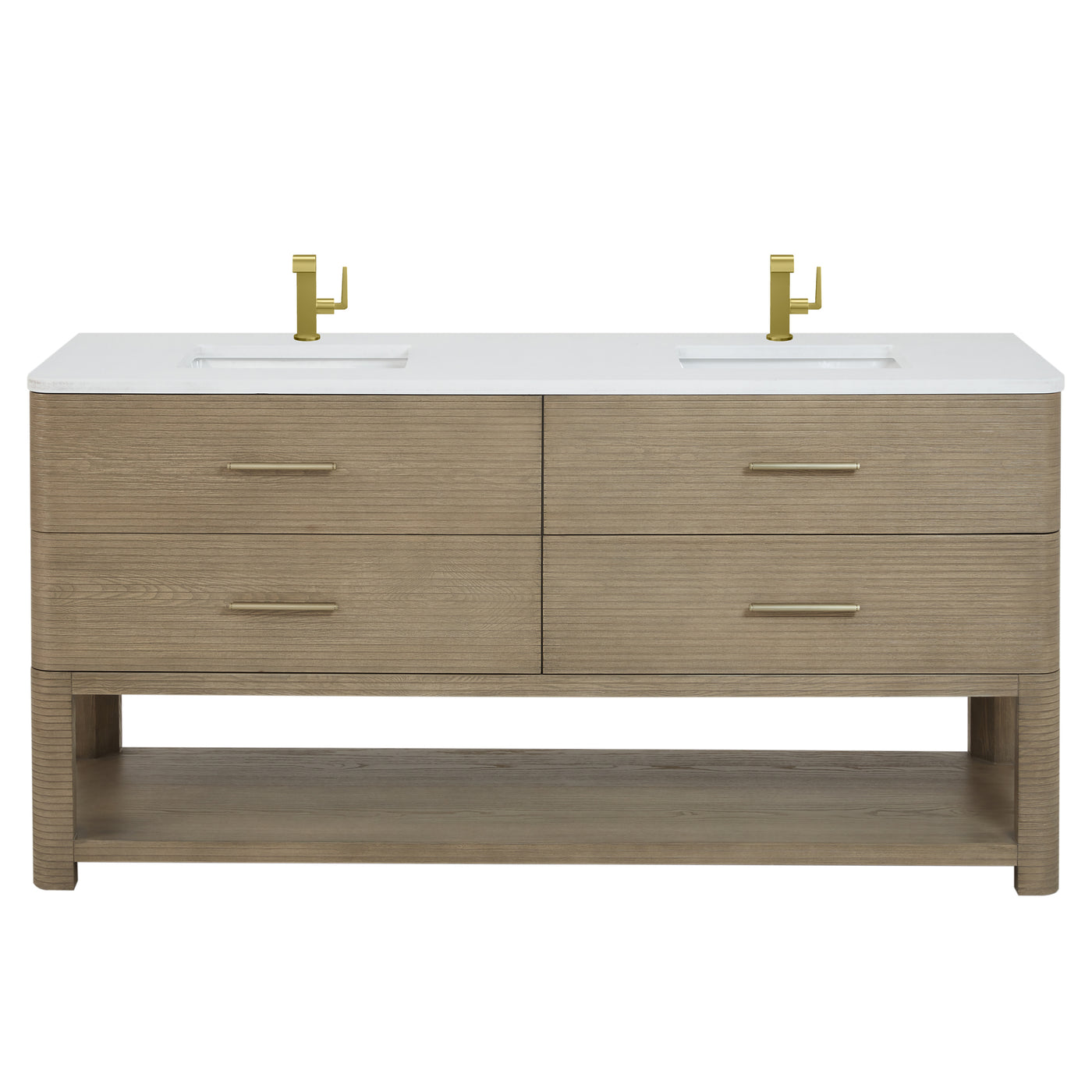 James Martin Lucian 72" Double Bathroom Vanity, Pebble Oak, view 18
