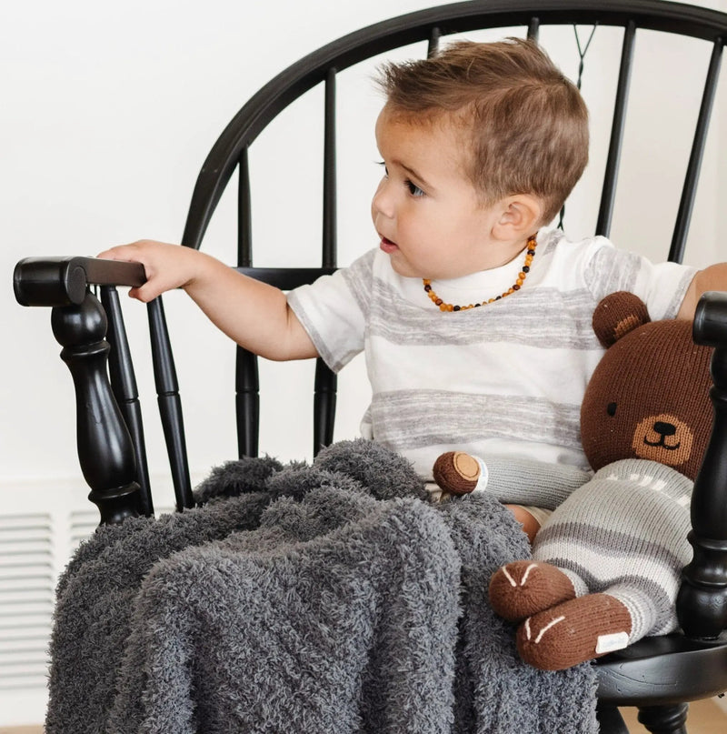 Ribbed Bamboni Mini Baby Blanket by HouseOfZazla