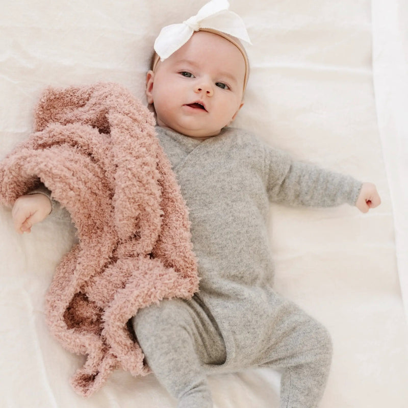 Ribbed Bamboni Mini Baby Blanket by HouseOfZazla