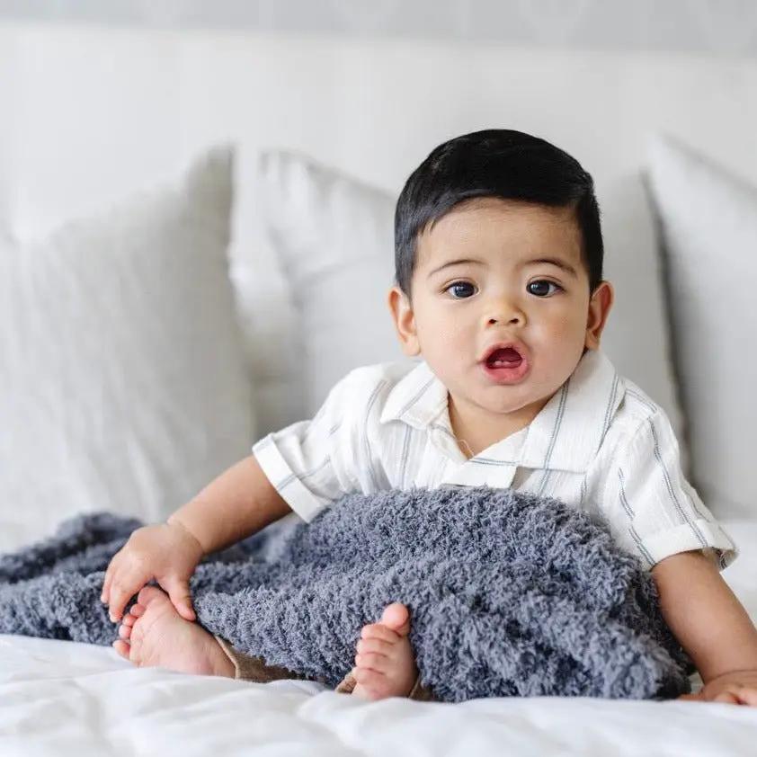 Ribbed Bamboni Mini Baby Blanket by HouseOfZazla
