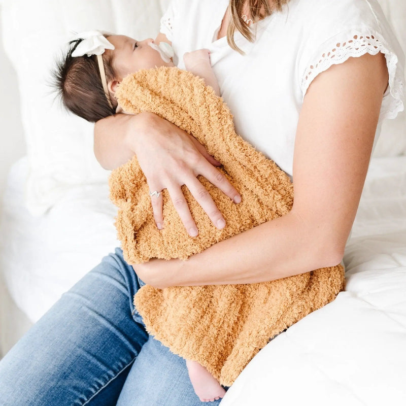 Ribbed Bamboni Mini Baby Blanket by HouseOfZazla