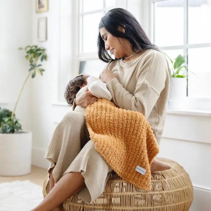 Ribbed Bamboni Mini Baby Blanket by HouseOfZazla