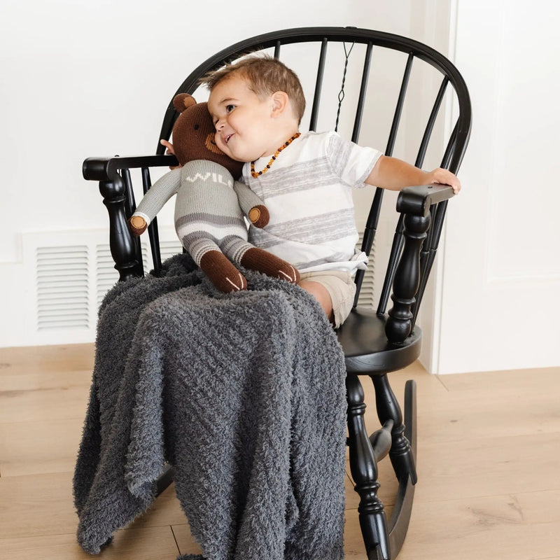 Ribbed Bamboni® Receiving Blanket 30x40 Inch Microfiber by HouseOfZazla