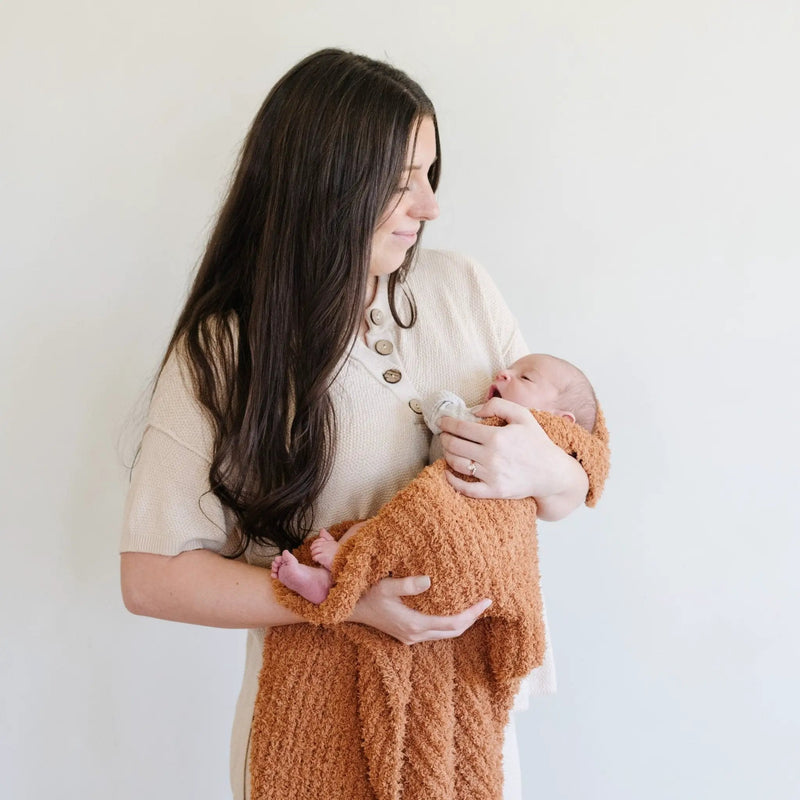 Ribbed Bamboni® Receiving Blanket 30x40 Inch Microfiber by HouseOfZazla