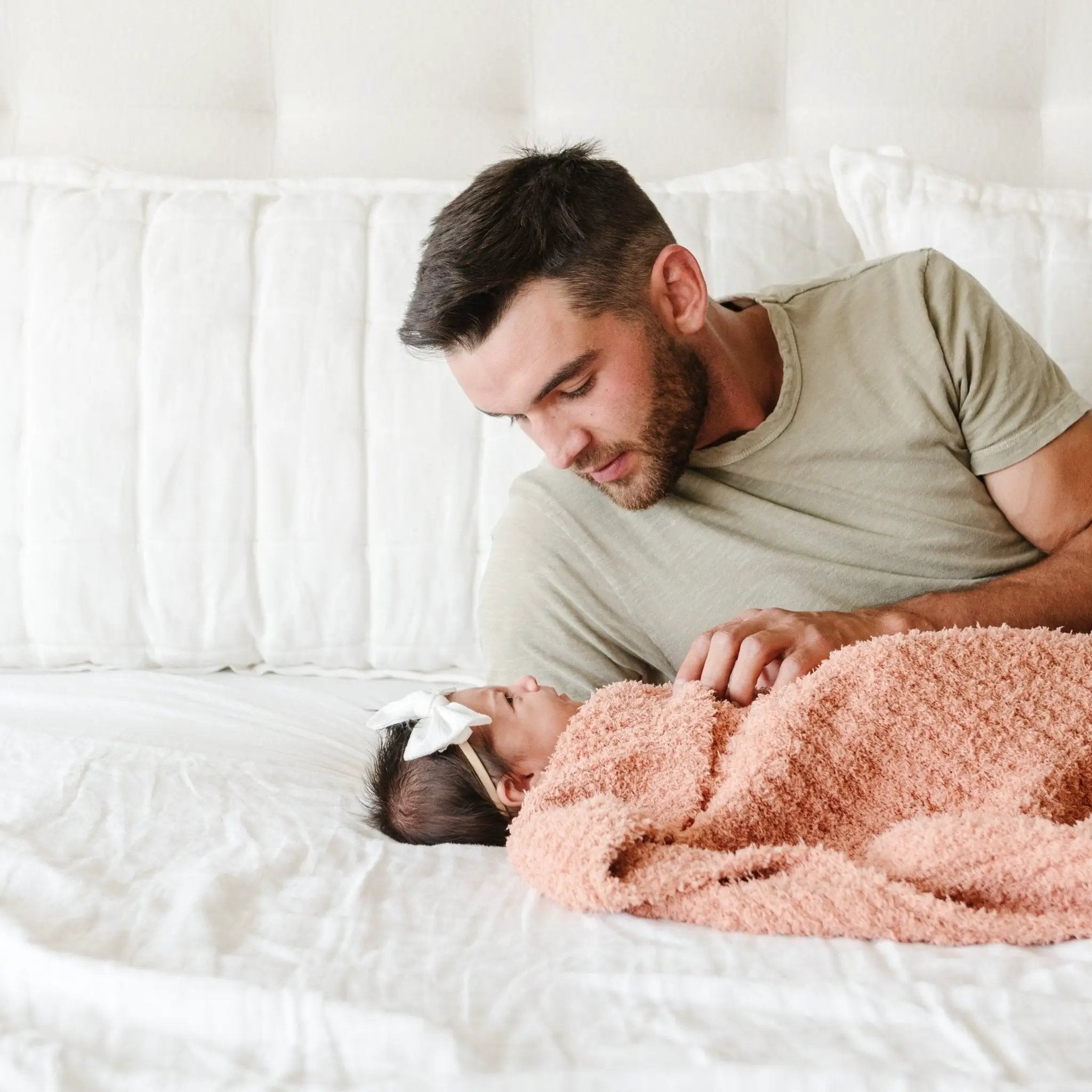 Ribbed Bamboni® Receiving Blanket 30x40 Inch Microfiber by HouseOfZazla