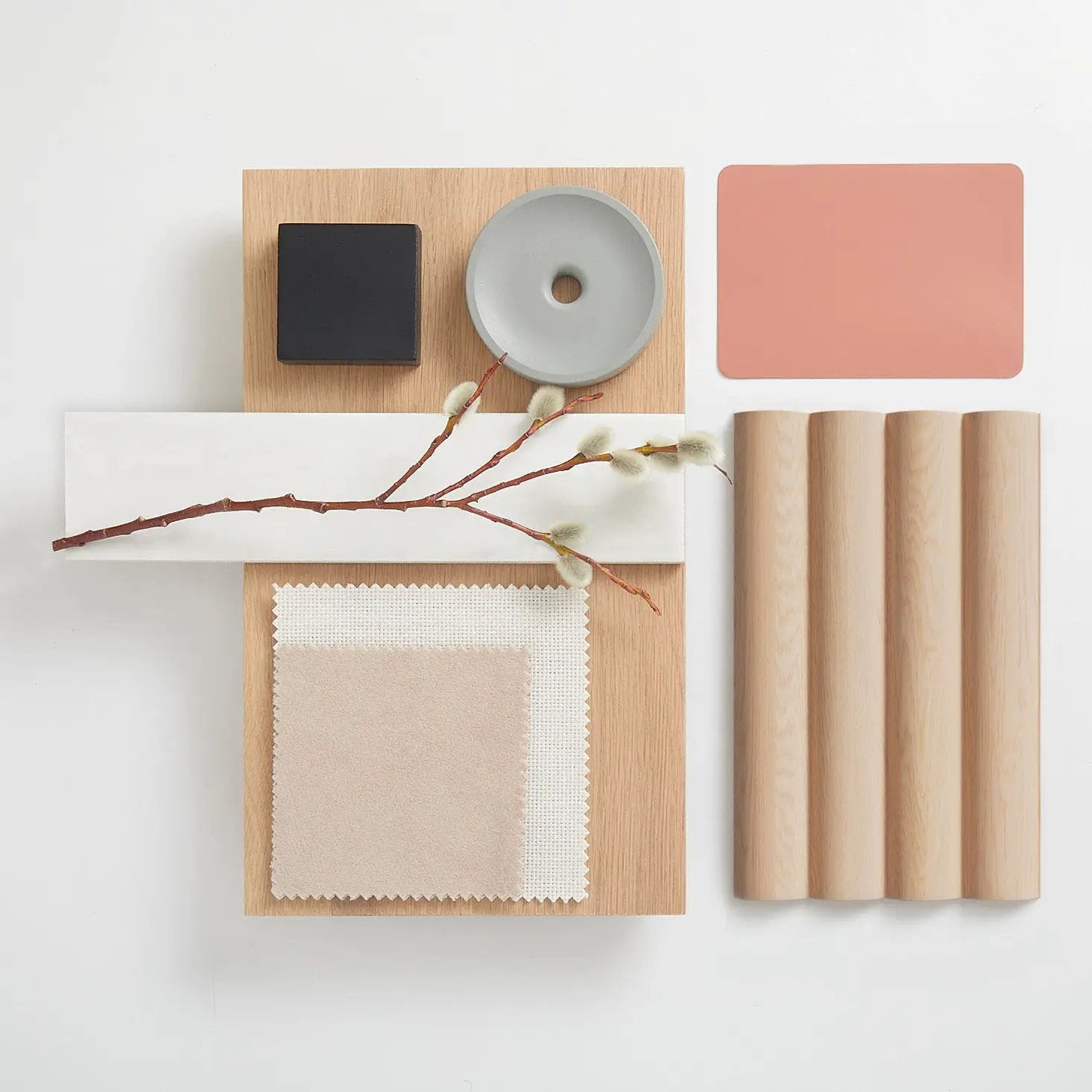 Fluted Wood Panel Samples by andor willow