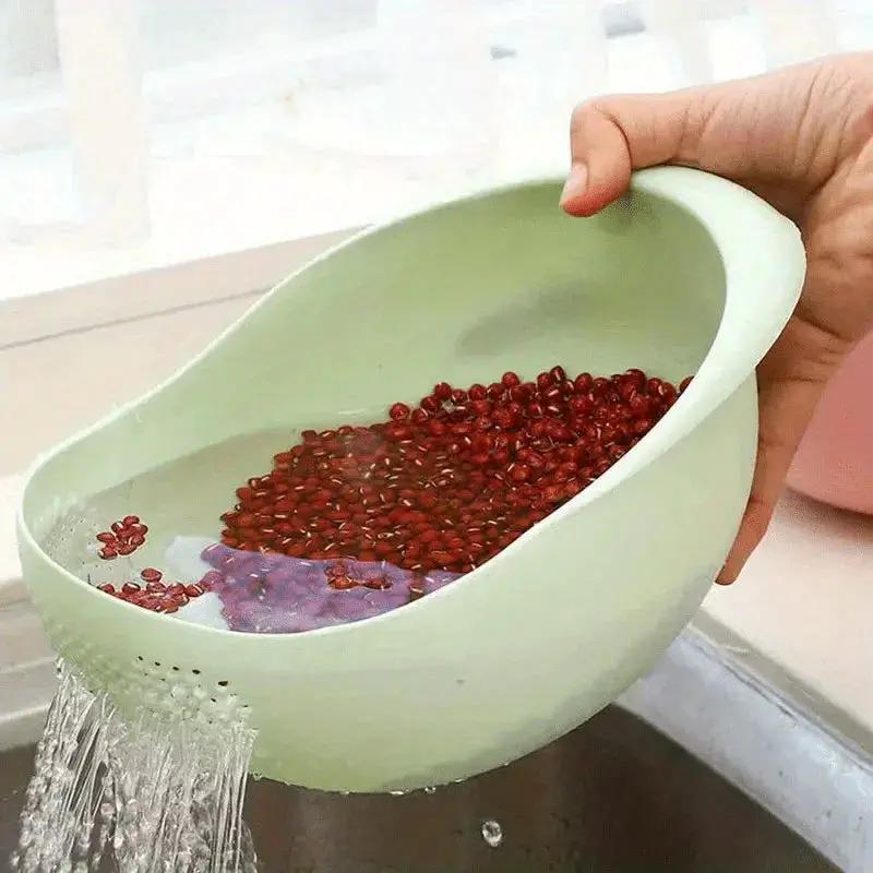 Rice Washing Sieve - Drain Plastic by House Of Avana