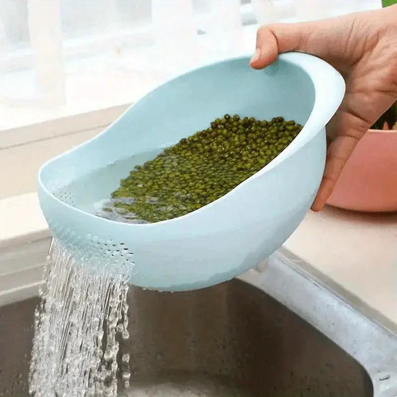 Rice Washing Sieve - Drain Plastic by House Of Avana