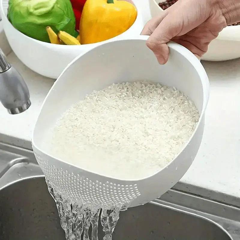 Rice Washing Sieve - Drain Plastic by House Of Avana