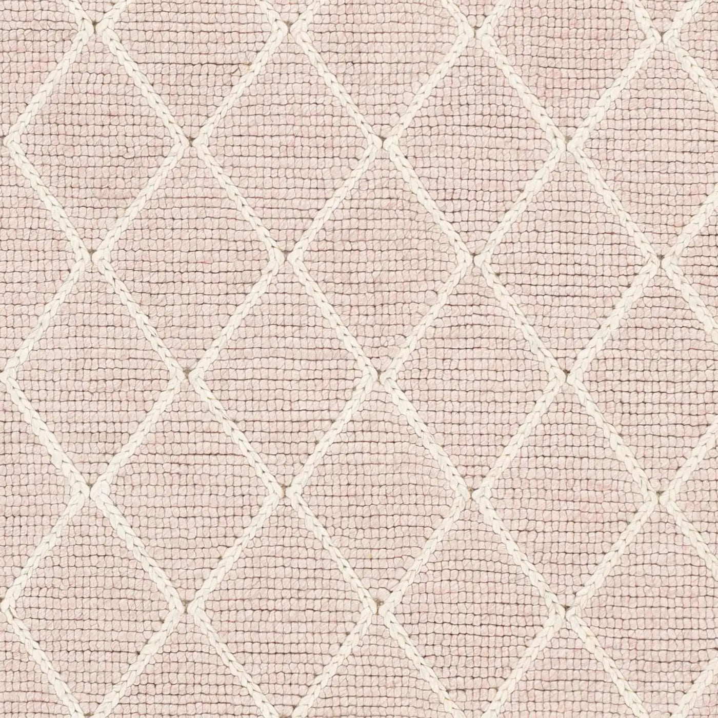 Riceville Pink Trellis Wool&Viscose Rug - Clearance by Boutique Rugs