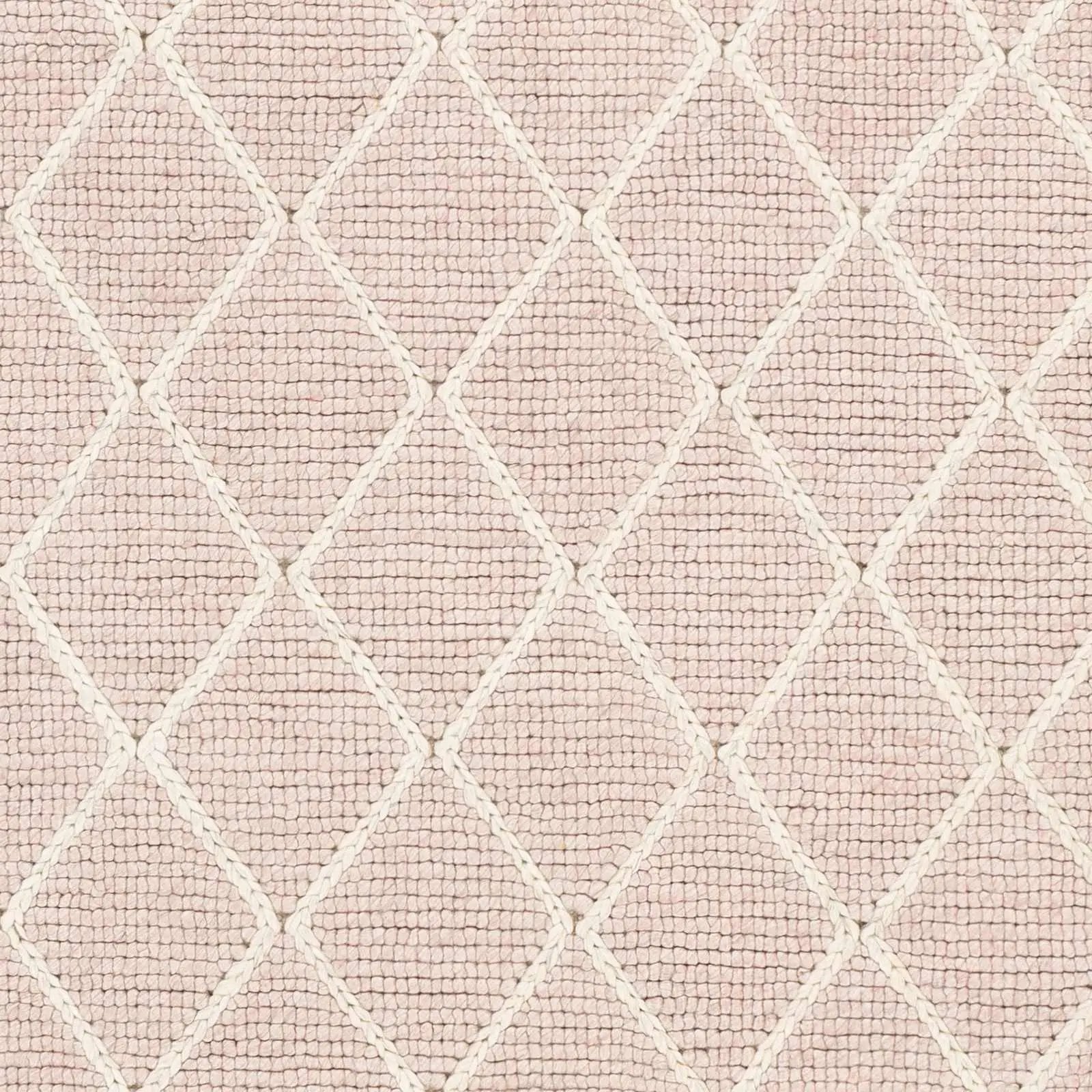 Riceville Pink Trellis Wool&Viscose Rug - Clearance by Boutique Rugs
