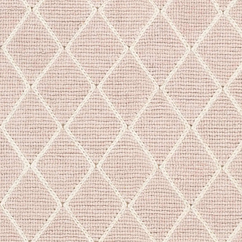 Riceville Pink Trellis Wool&Viscose Rug - Clearance by Boutique Rugs