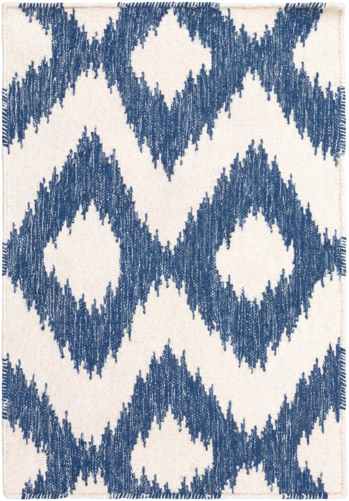 Oradell Blue Ikat Wool Rug - Clearance by Boutique Rugs