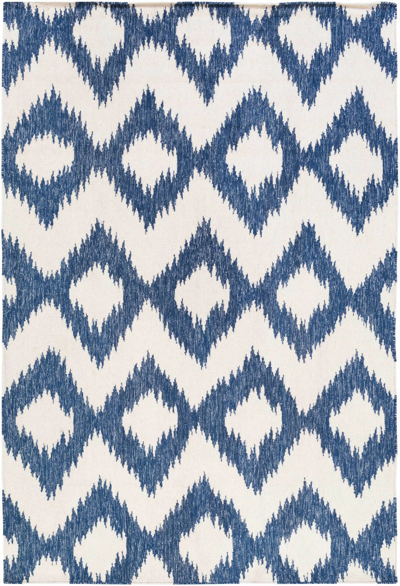 Oradell Blue Ikat Wool Rug - Clearance by Boutique Rugs