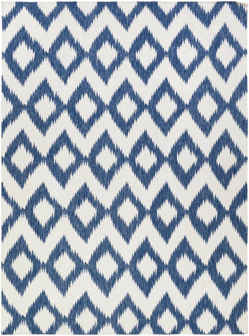 Oradell Blue Ikat Wool Rug - Clearance by Boutique Rugs