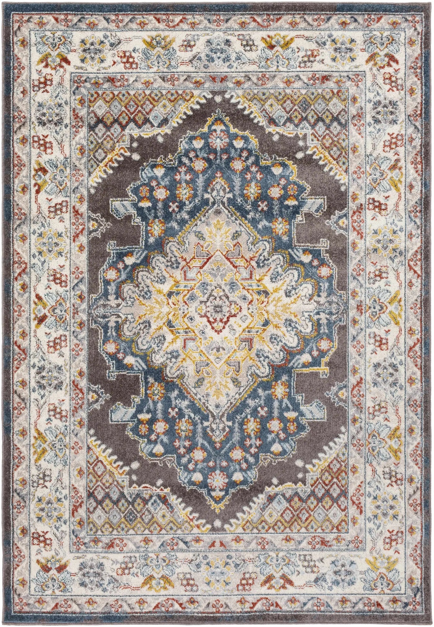 Haymond Brown Medallion Area Rug by Boutique Rugs