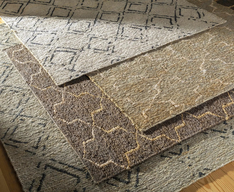Barlig Beige Trellis Jute Carpet - Clearance by Boutique Rugs