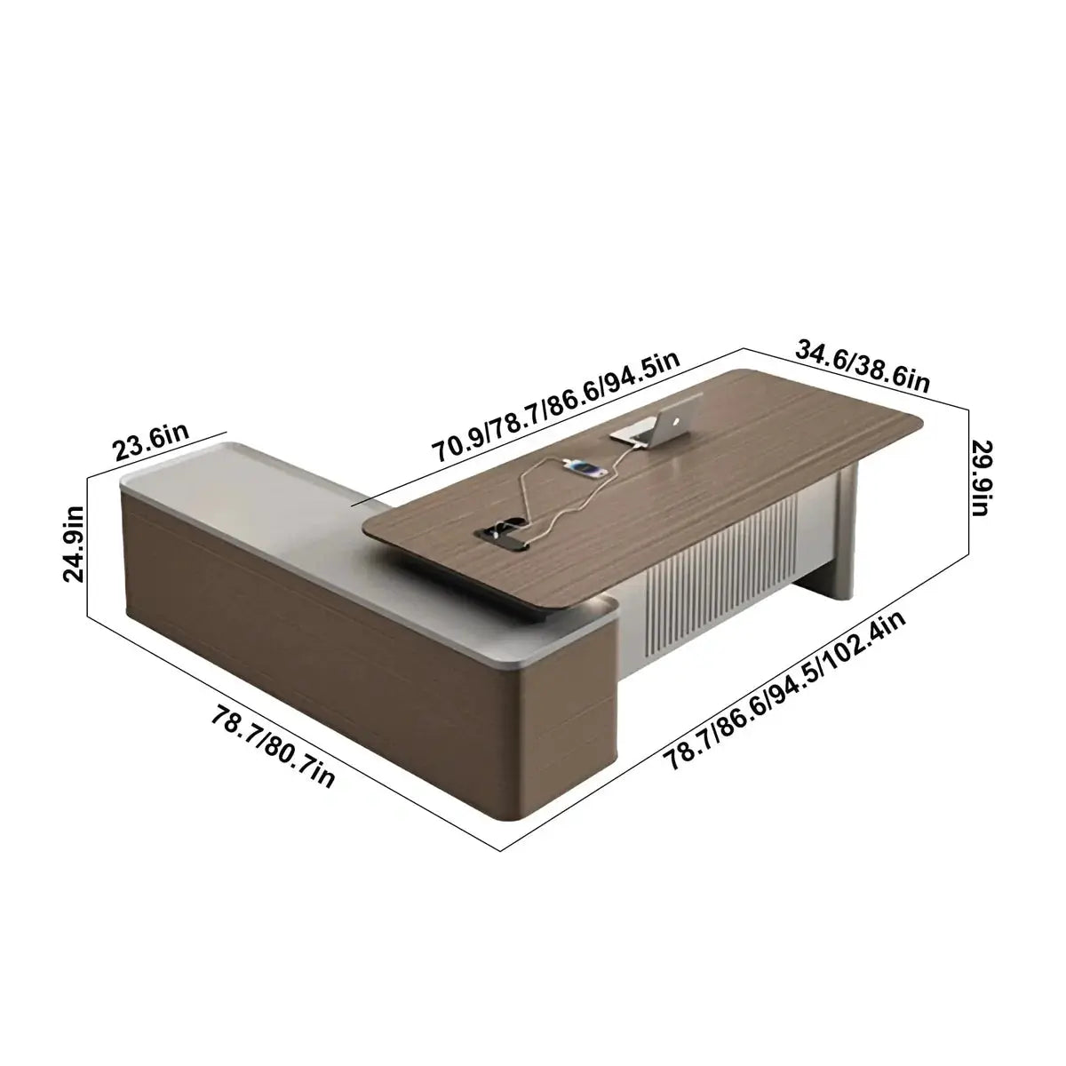 Sayers · Modern L-Shaped Executive Desk by Arc Grove