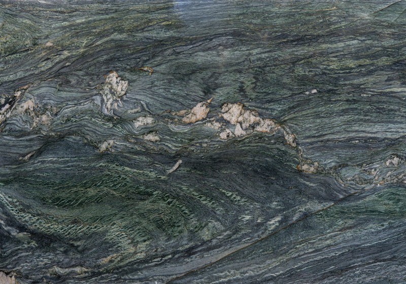 River Green Polished Granite Slab Random