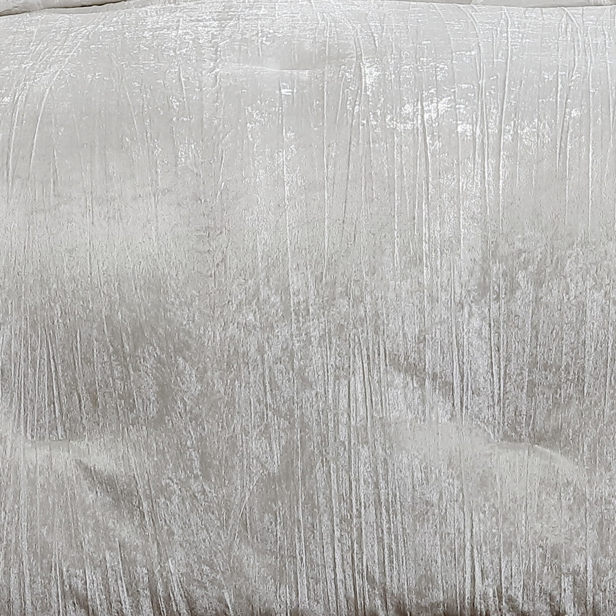 Turin 7 Piece White Crinkle Velvet Comforter Set with Plush Polyester Filling - White, photo 4 of 5