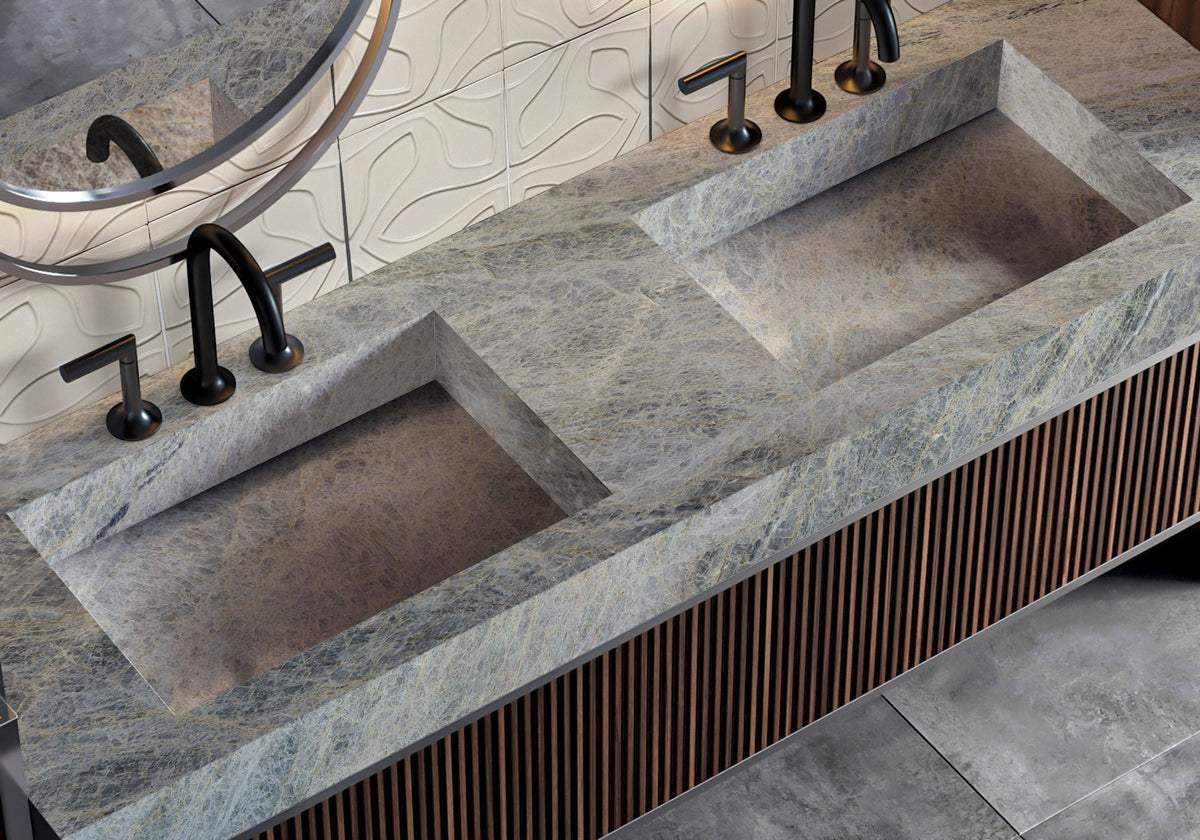 Riviera Polished Quartzite Slab Random room scene