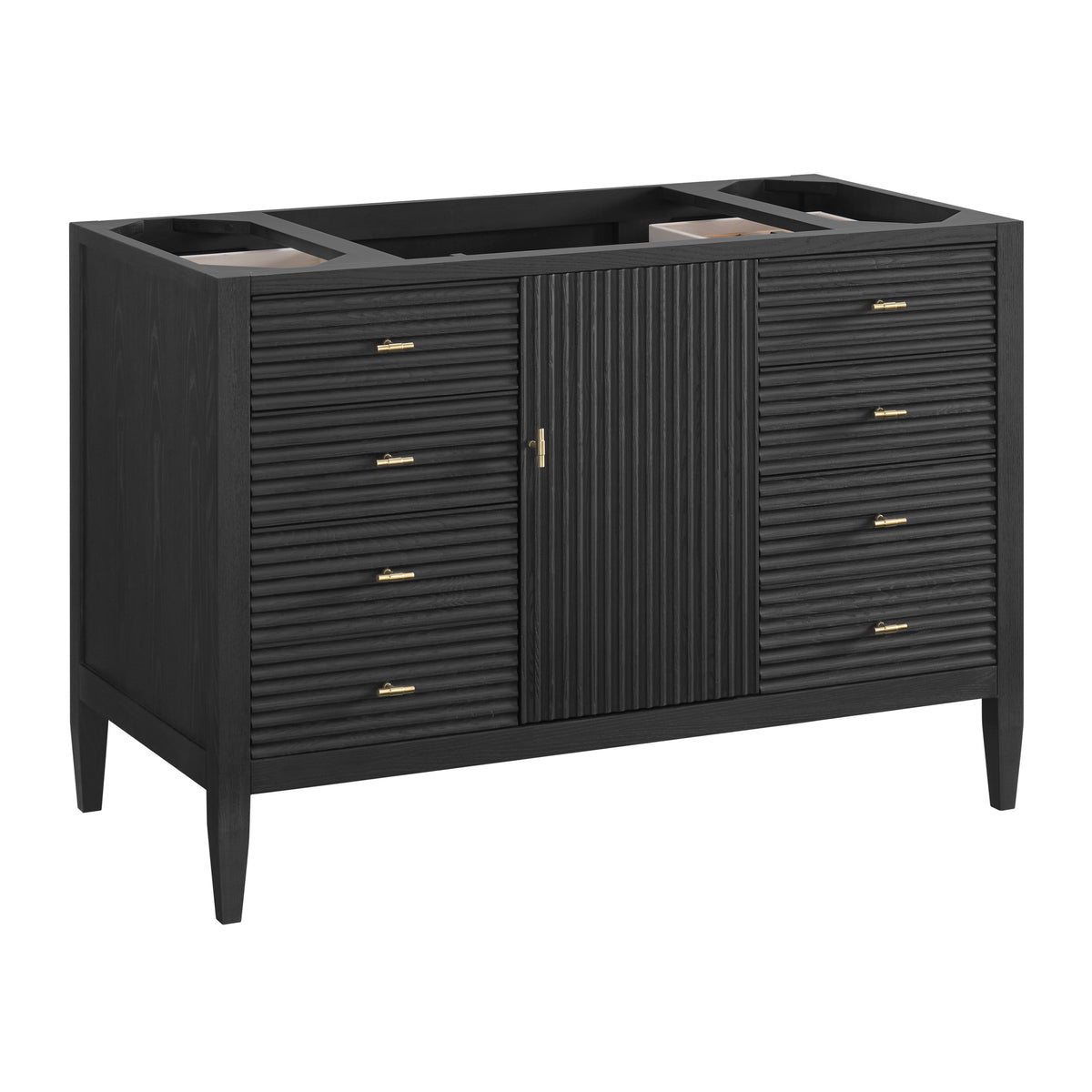 James Martin Myrrin 48" Single Bathroom Vanity, Carbon Oak, view 20