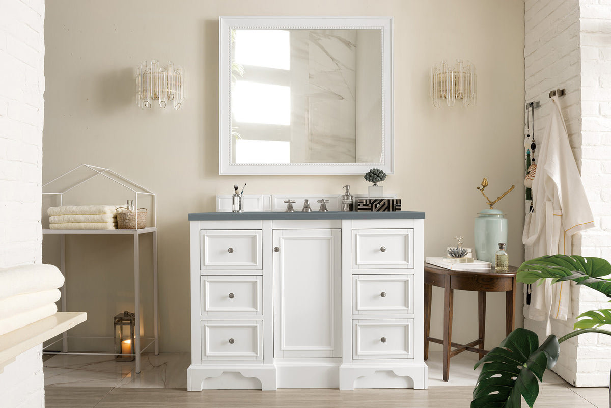 James Martin De Soto 48" Single Bathroom Vanity, Bright White, view 20