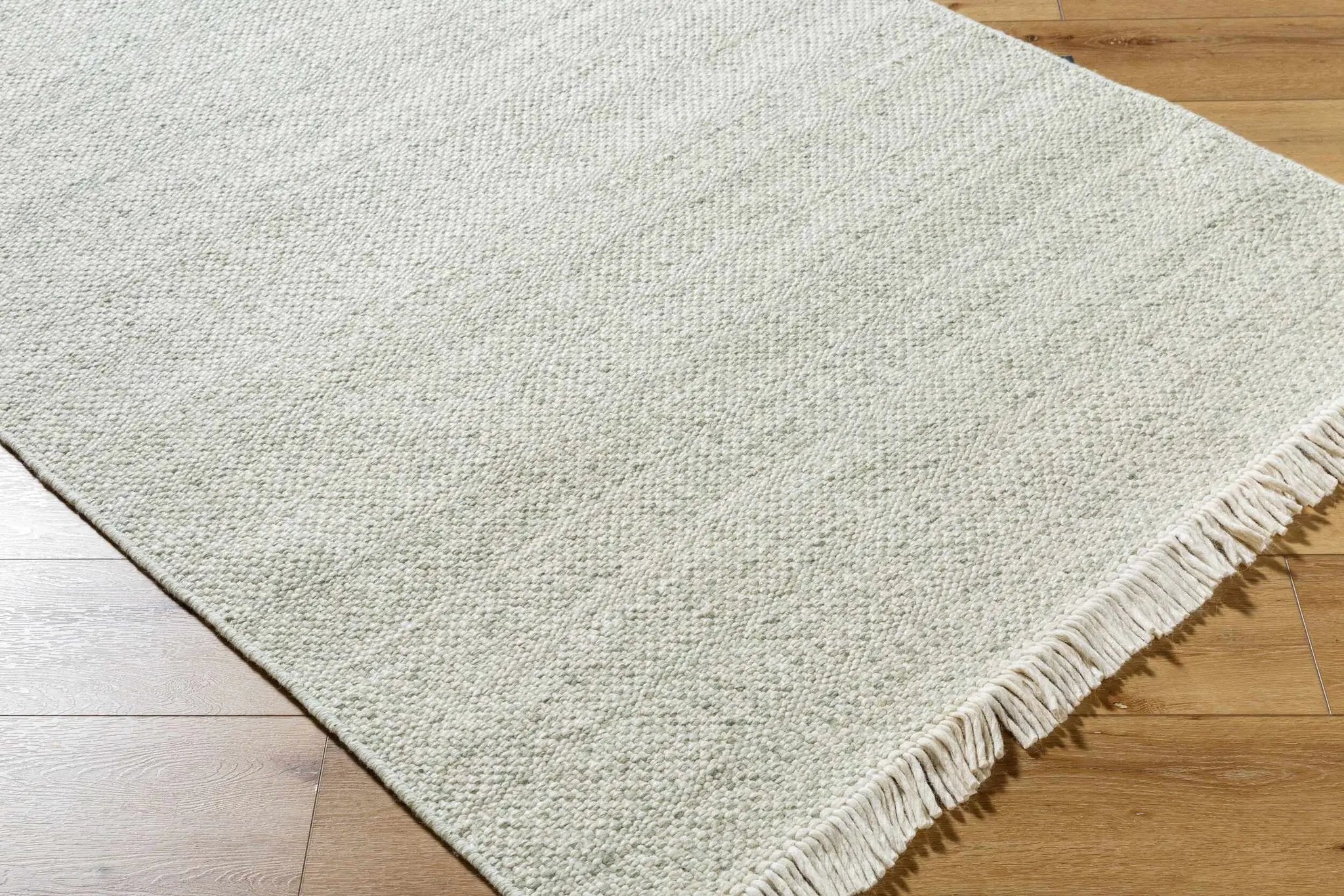 Sorell Sage Textured Weave Cottage Farmhouse Wool Handmade Area Rug - Clearance by Boutique Rugs