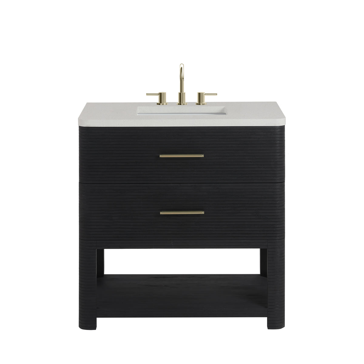 James Martin Lucian 36" Single Bathroom Vanity, Carbon Oak, view 29