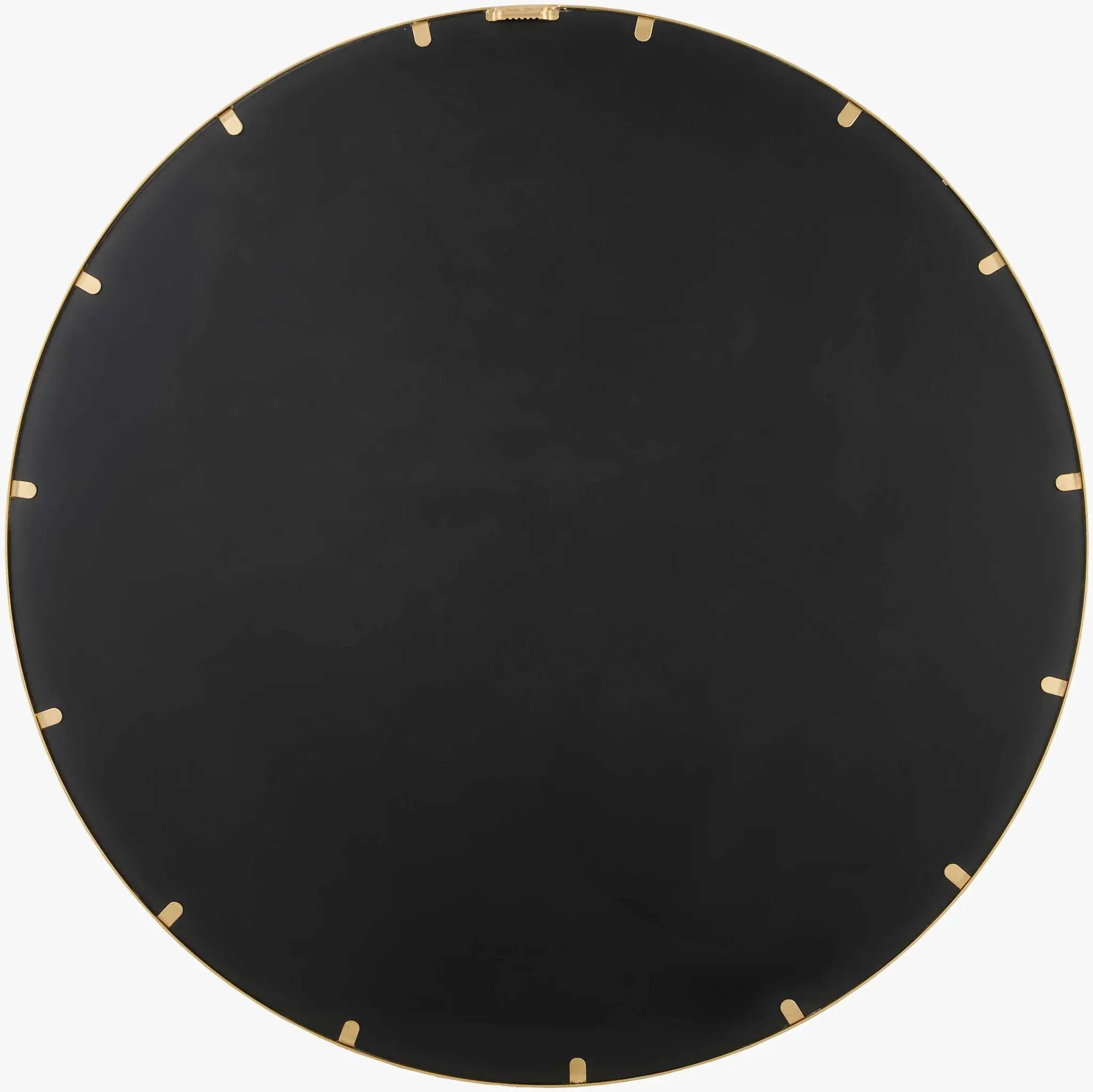 Guindarohan Gold Frame Round Mirror by Boutique Rugs